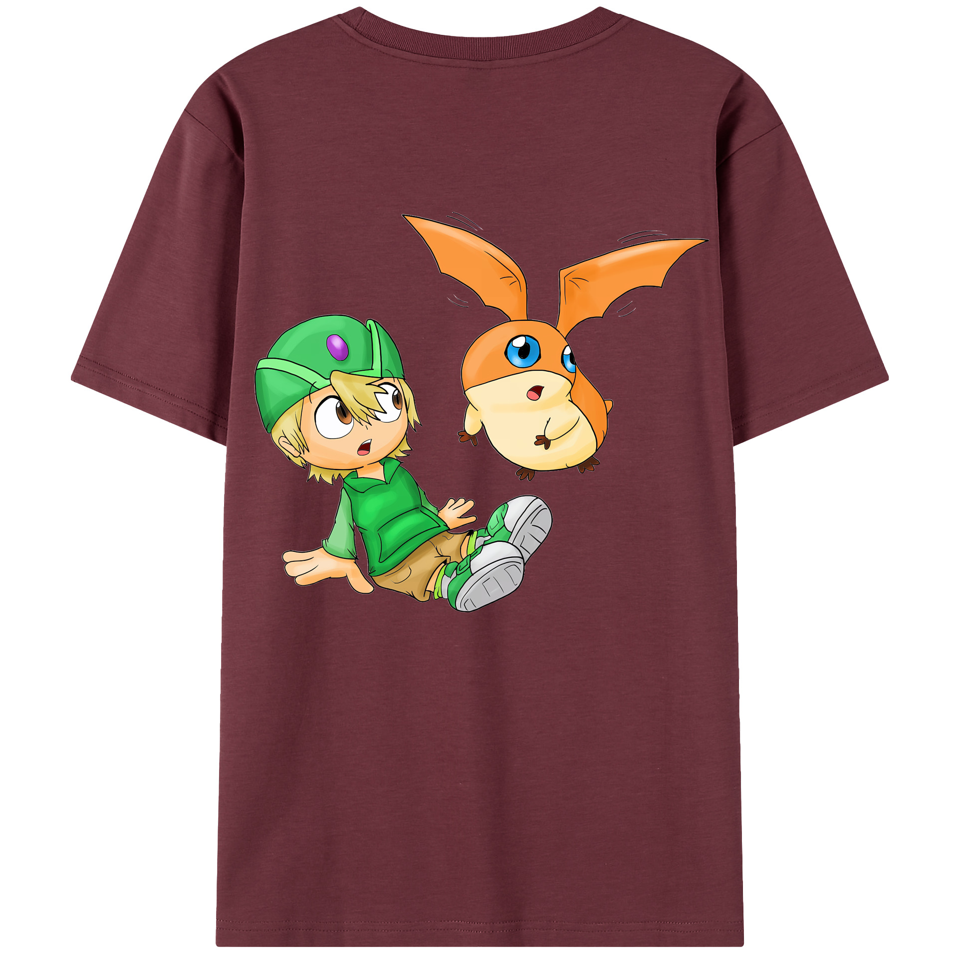（画像用） Digimon デジタルモンスター/デジモン 綿100％半袖Tシャツ（背面プリント）